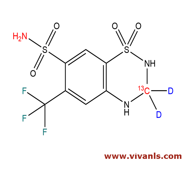 Stable Isotope Labeled Compounds-Hydroflumethiazide -13CD2-1663664858.png